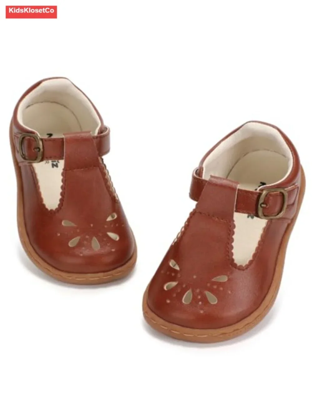 Toddler Mary Jane Flats - Wide Toe Box Barefoot Zero-Drop Sole Hook & Loop